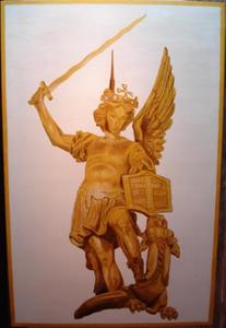 Saint Michel, selon statue du mont du 19em 100*65