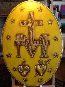 Médaille Miraculeuse -86*59 bois