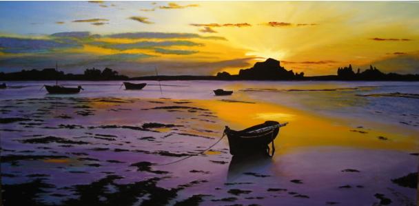 Plougrescant, côte des ajoncs- Format 40*80